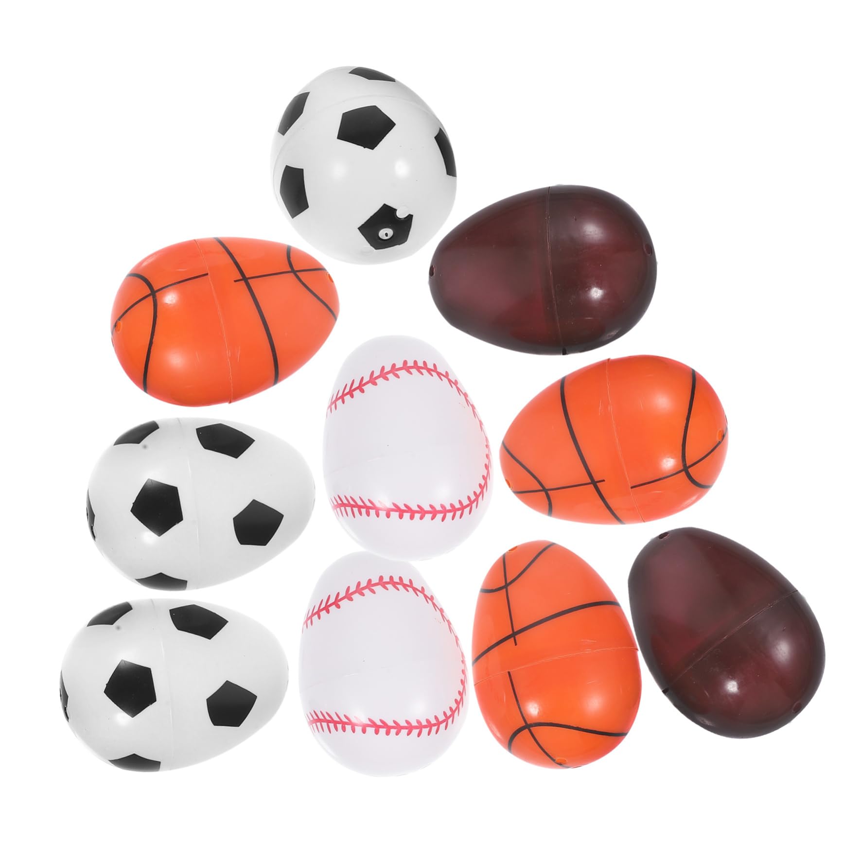 TOPBATHY 5 Set Uova Pasquali Vuote Riempibili Tema Sportivo Decorazioni per Feste Pasquali Uova per Giochi E attività per Regali E Decorazioni 12 Pezzi*5