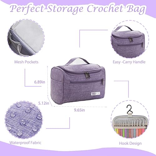 Miniatura 32 de Yarniss Kits de ganchillo para principiantes, kits de ganchillo todo en uno con hilo de ganchillo de 840 yardas, ganchos de ganchillo ergonómicos