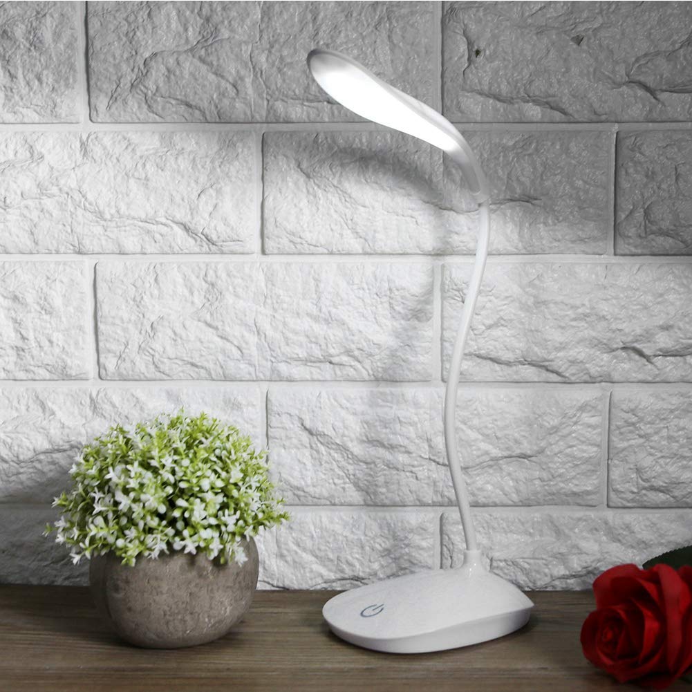Multifunctional Table Lamps, Night Lamp, Flexible Neck Office Lamp Touch Switch USB Office for Study Home Bedroom