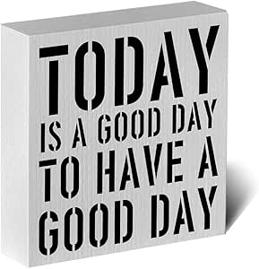 Letreros Decorativos De Madera ENGVZ - 5x5 Pulgadas, Varios Temas