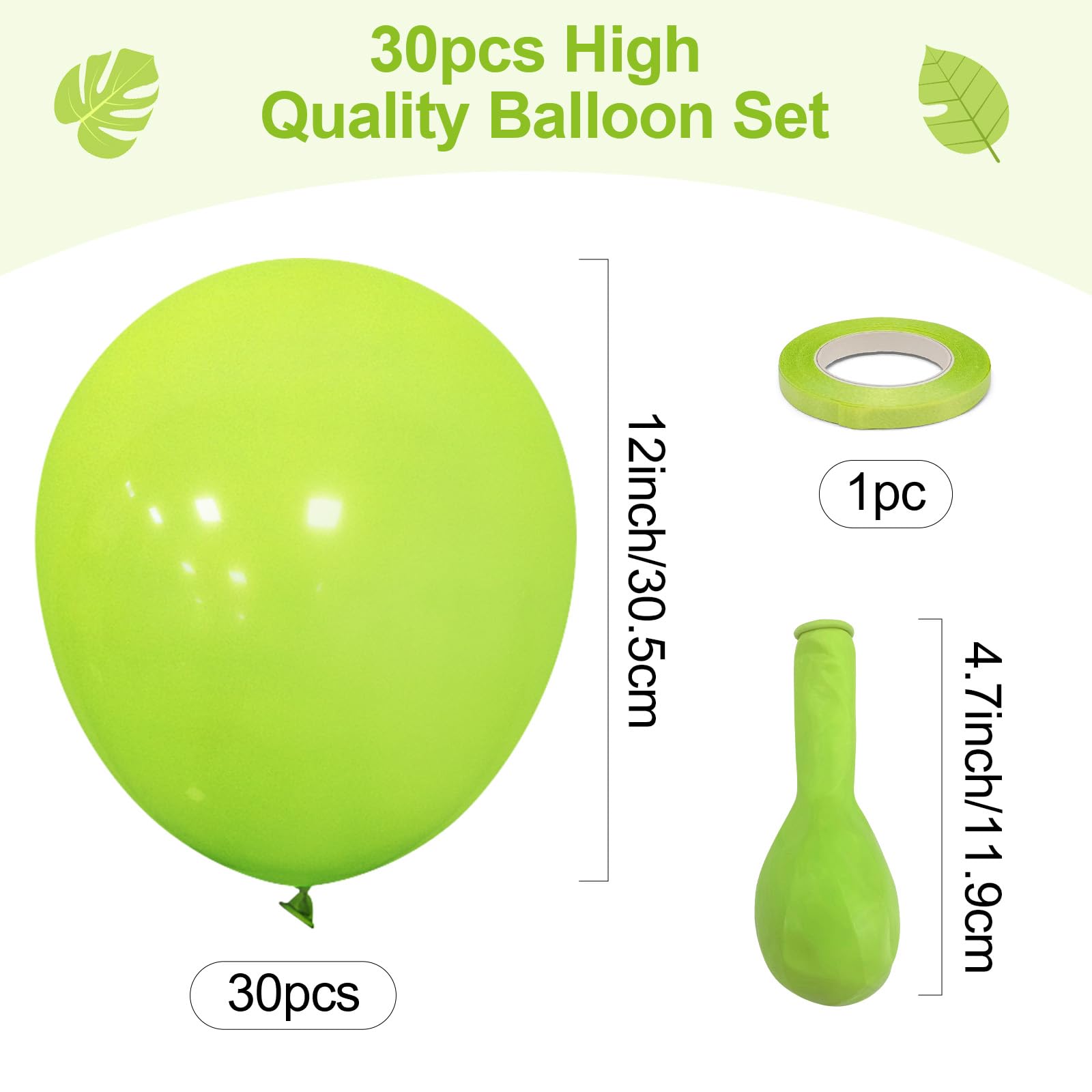 20 Palloncini Lattice verde medi 12 30cm in offerta - PapoLab, palloncini verde