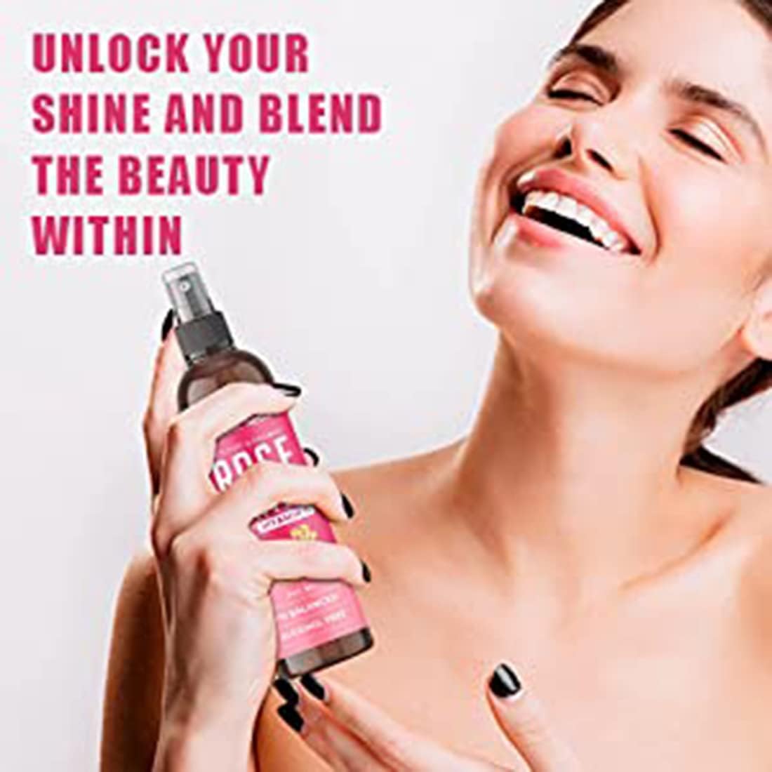 Organic Netra Rose Water with Vitamin C | Exfoliates the Skin and Controls Oil | Excellent for Clearing Away Makeup & Dirt from Pores | Mist Spray for All Skin Type | Paraben and Alcohol Free - 200 ml
