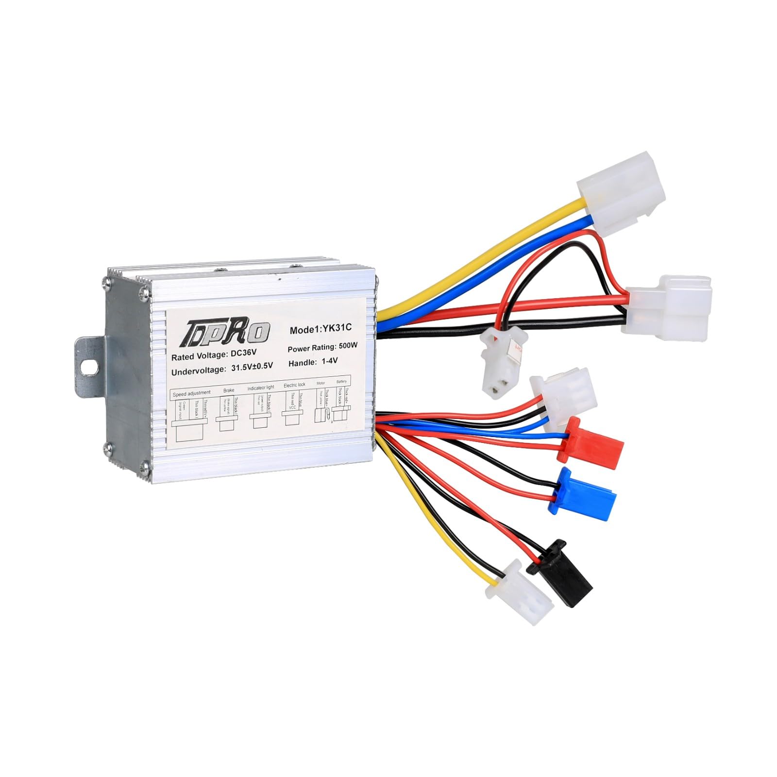 36V 500W Brush Motor Speed Controller Control Box for Electric Bike Bicycle Scooter ATV Quad Go Kart Buggy E Bike Dirt Bike Razor Mini Bike Drift Trike