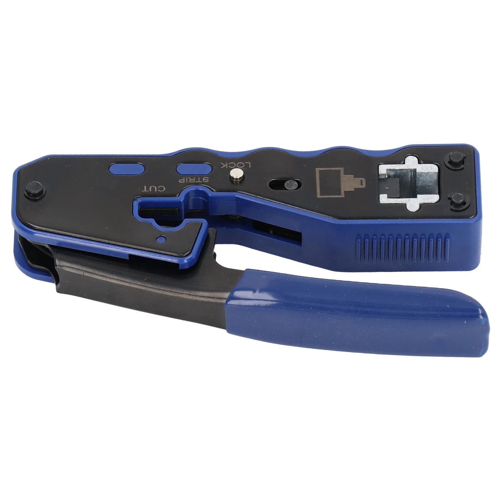 Kit d’outils de sertissage RJ45, ensemble d’outils de sertissage Ethernet comprenant 50 connecteurs RJ45 et un dénudeur de fils, outil de sertissage pour câbles réseau 8P adapté
