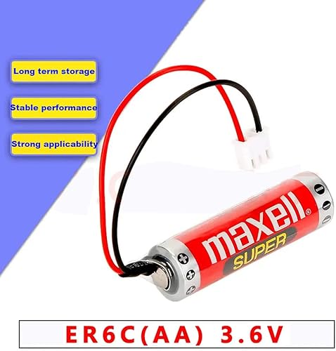 Miniatura 4 de XIAOXX (paquete de 20 unidades) 3.6V ER6C AA PLC batería de 1800mAh para FX F2-40BL PLC con enchufe blanco batería de litio nuevo