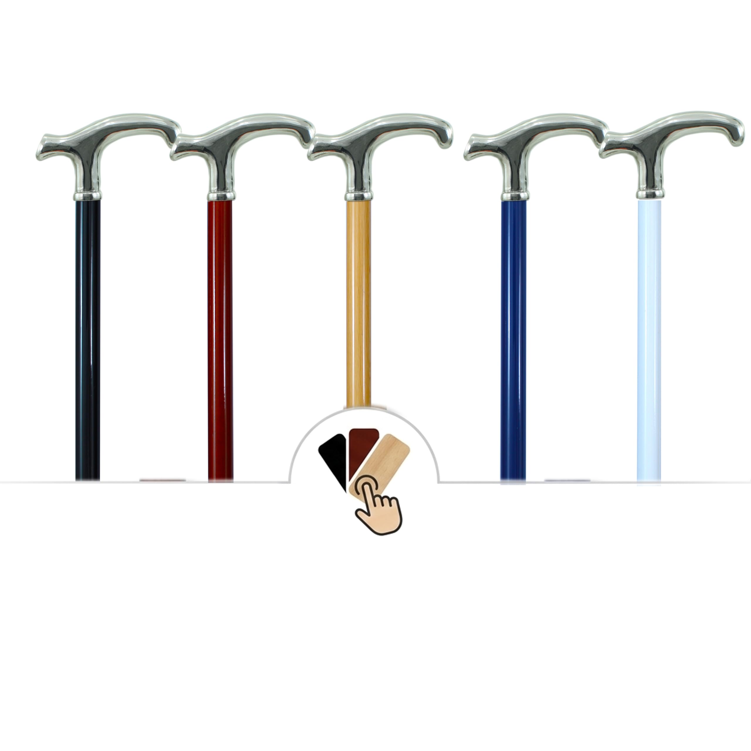 Bastón Derby, Elegante y Lujoso, ortopédico y Personalizado para Hombres y Mujeres Mayores | Bastón Artesanal de Madera Negra, Vintage, Coleccionable, Elegante | Cavagnini