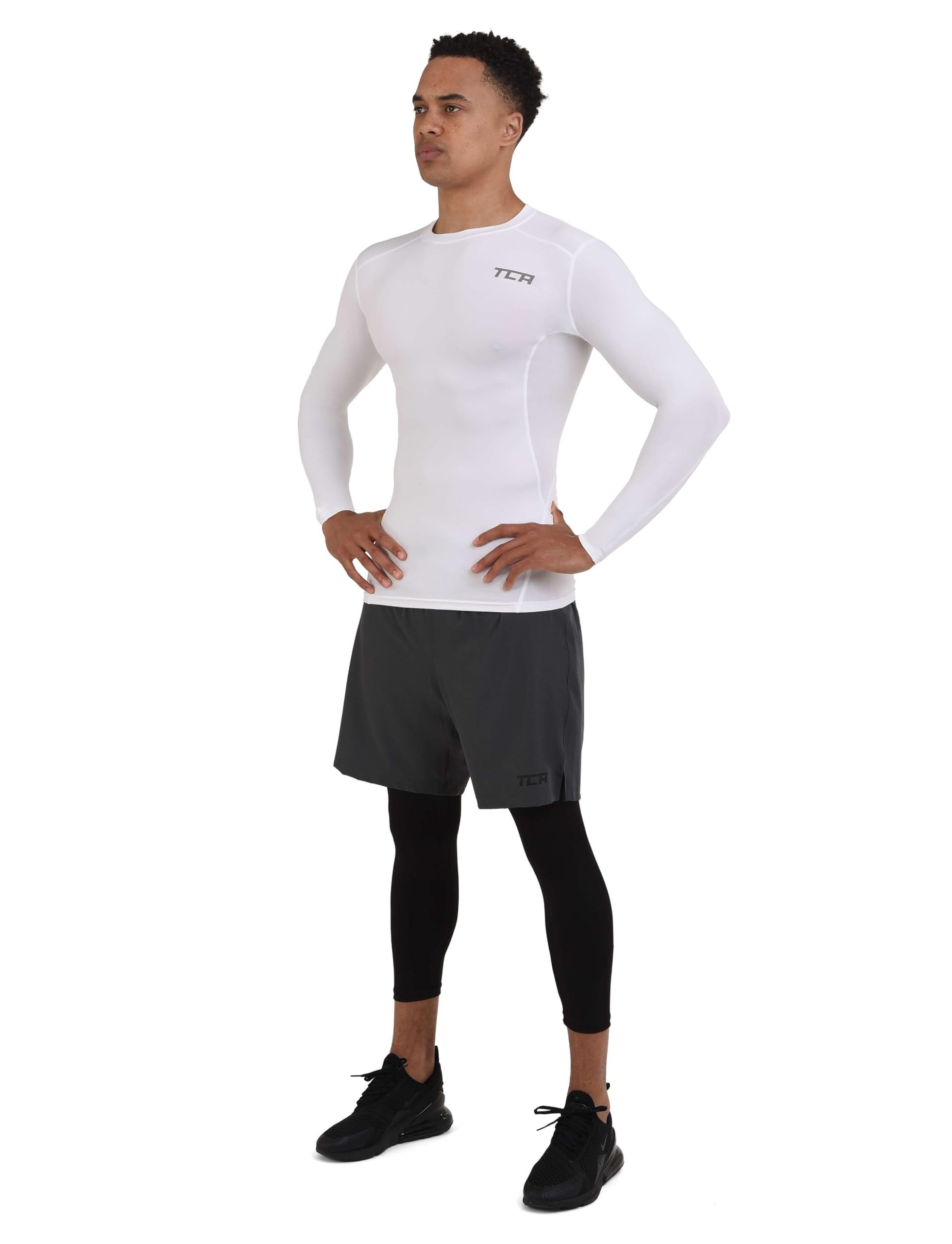 TCA Hyperfusion Compression Base Layer Maglia Manica Lunga sotto Maglia da Uomo e Ragazzo - Girocollo