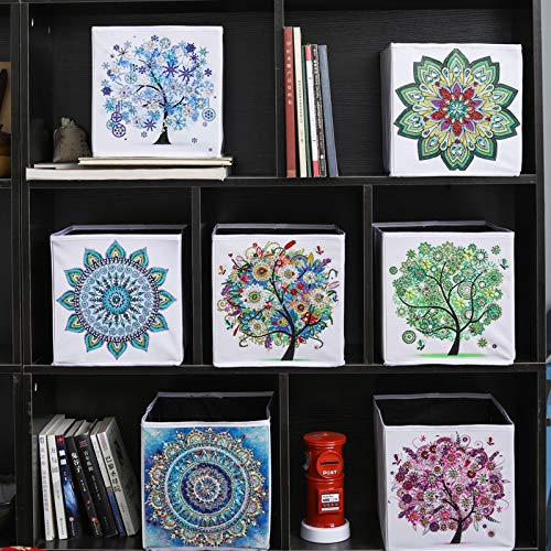 5D DIY Diamond Painting Folding storage box, Mosaic Making Drill Special Shape Diamond Painting Kit for Bags, Embroidery Diamond Arts Craft Home Decor (B)