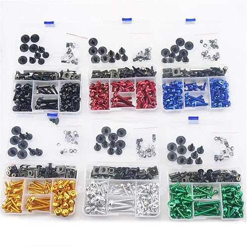 Miniatura 3 de Kits de pernos de carenado para motocicleta, tornillos completos compatibles con Suzuki Kawasaki Ducati MT07 MT09 Z1000 CBR1000RR CBR600RR (verde, 1)