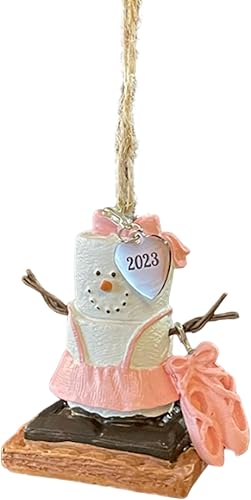 Miniatura 3 de S'mores - Adornos de bailarina para árbol de Navidad, adornos de ballet con zapatillas de ballet, muñeco de nieve para decoración de árbol de