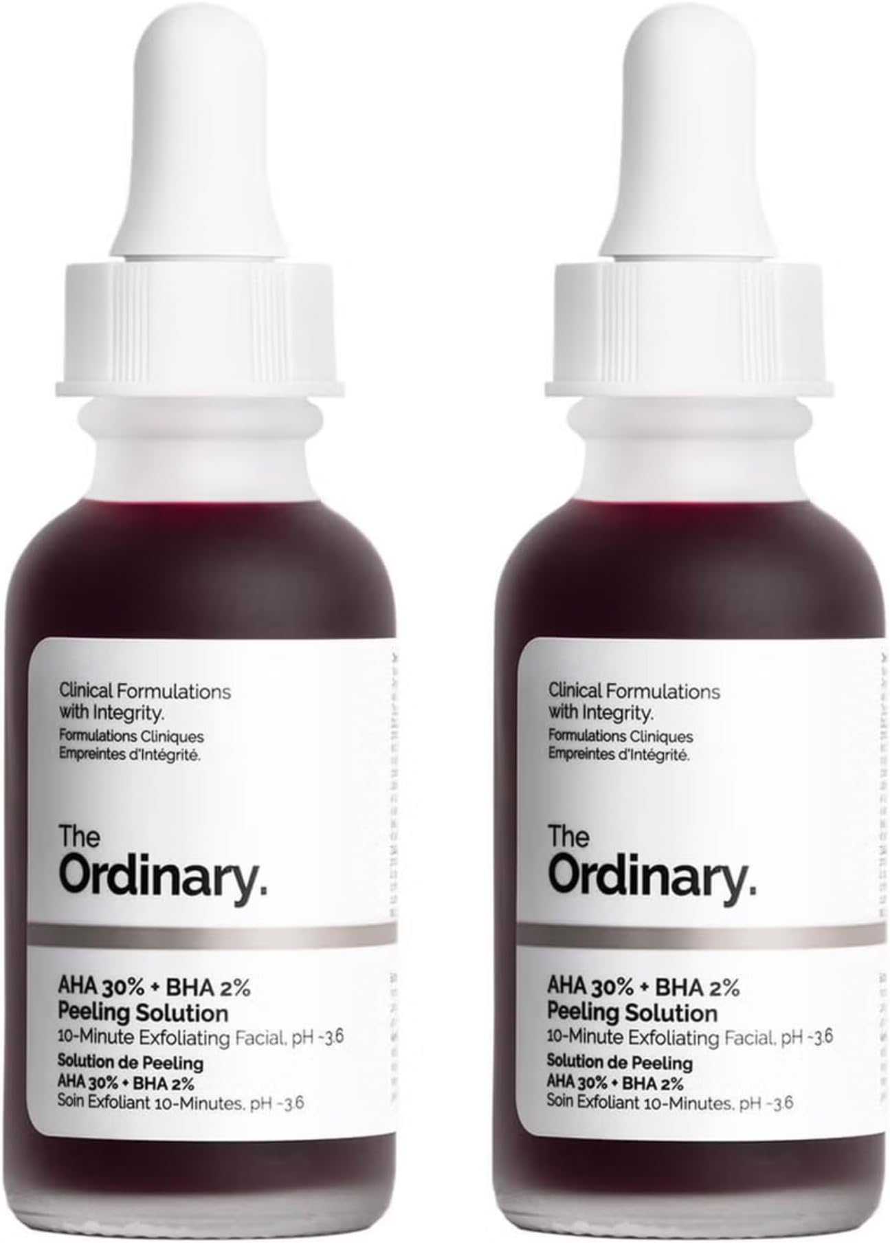 THE ORDINARY Peeling Solution 30ml AHA 30% + BHA 2% - Pack of 2