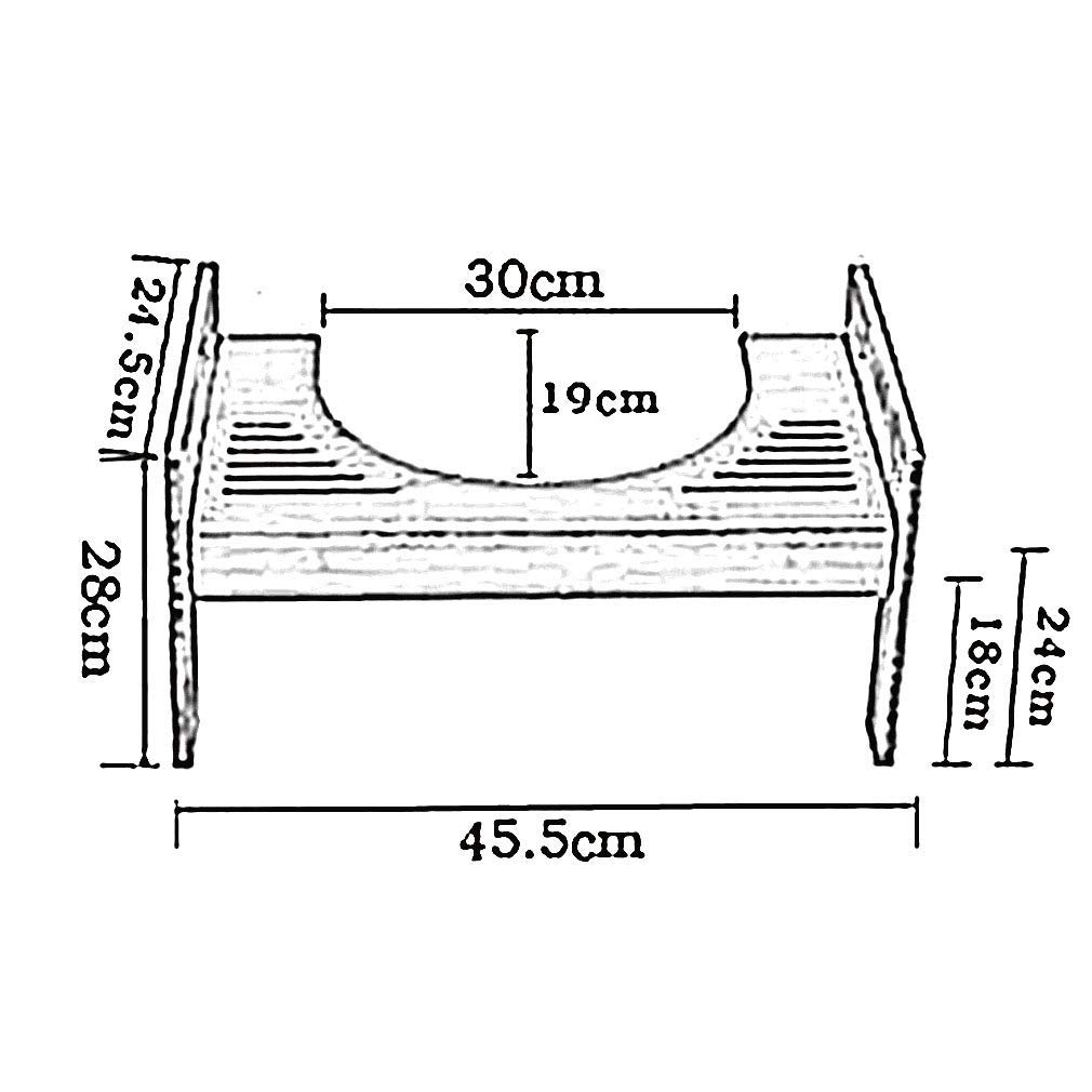 Taburete de inodoro ajustable de madera de bambú natural antideslizante superficie taburete de ducha adultos 45,5 x 24,5 x 28 cm (color: A, tamaño: 45,5 x 24,5 x 28 cm)