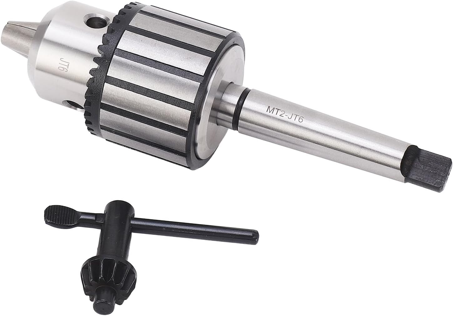 MT2 Drill Press Chuck with JT6 Mount MT2 Morse Taper Arbor Key Lathe Parts Accessories for Portable Bench Floor Drilling Machines