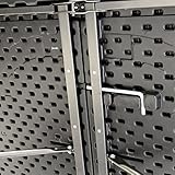 Nexos GM34524 Partytisch Klapptisch Gartentisch Rattan-Optik 180 x 75 cm stabil Esstisch Buffettisch Tragegriff bis 170 kg Metallgestell weiß braun Farbe wählbar (Schwarz) - 6