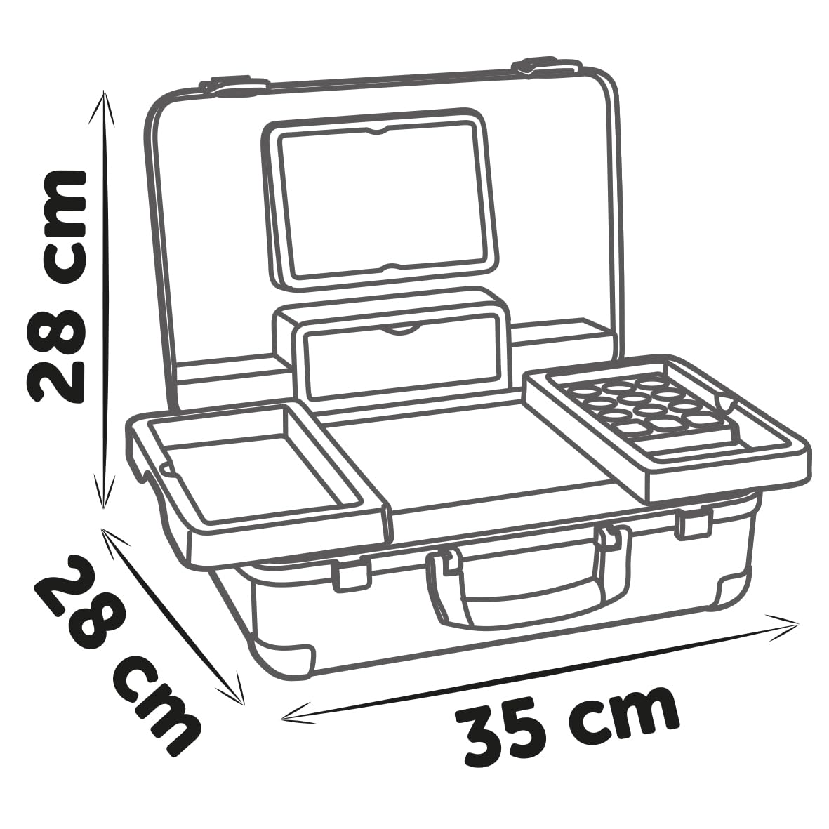 Smoby - My Beauty Vanity - Set da parrucchiere, salone per unghie, trucco - Facile da trasportare - Ripiani retrattili - 13 accessori - Dai 3 anni - Prodotto in Francia