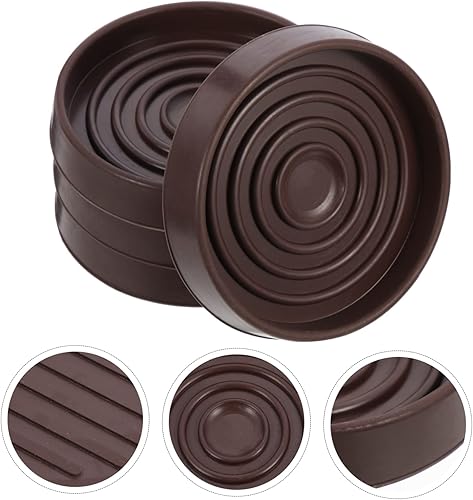 Miniatura 2 de DOITOOL 4 posavasos para silla ruedas antideslizantes para muebles de suelo de goma o café almohadillas redondas para patas de pulgadas pies no duros