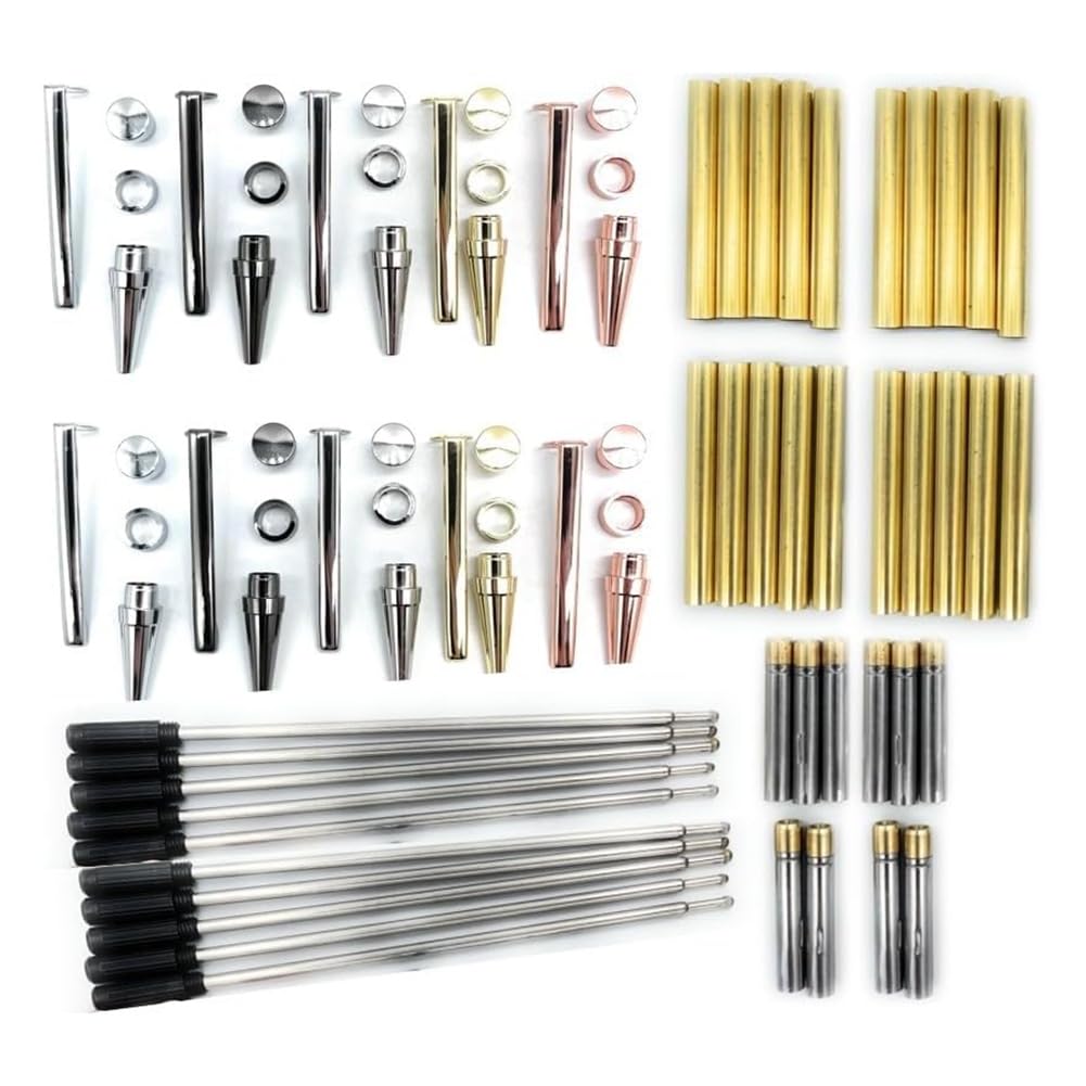Fuhjythy Slimline Wooden Twister Pen Set 10 Pcs Finishes 7mm Twister Pen Set