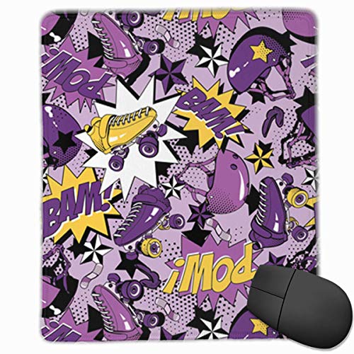 Preisvergleich Produktbild Roller Skate Rectangle Non-Slip Rubber Mouse Pad with Stitched Edges