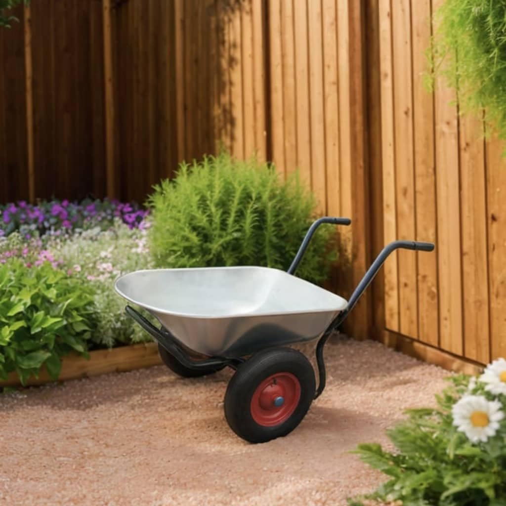 Arredamento Articolo Casa Attrezzo Giardinaggio Carriola Due Ruote 66 L--Fancino