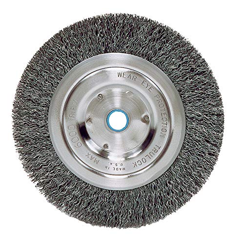 Image of Weiler 36061 Vortec Pro 5 inch Crimped Wire Cup Brush, .020 inch Steel Fill, 5 /8 inch-11 UNC Nut, Made in the USA