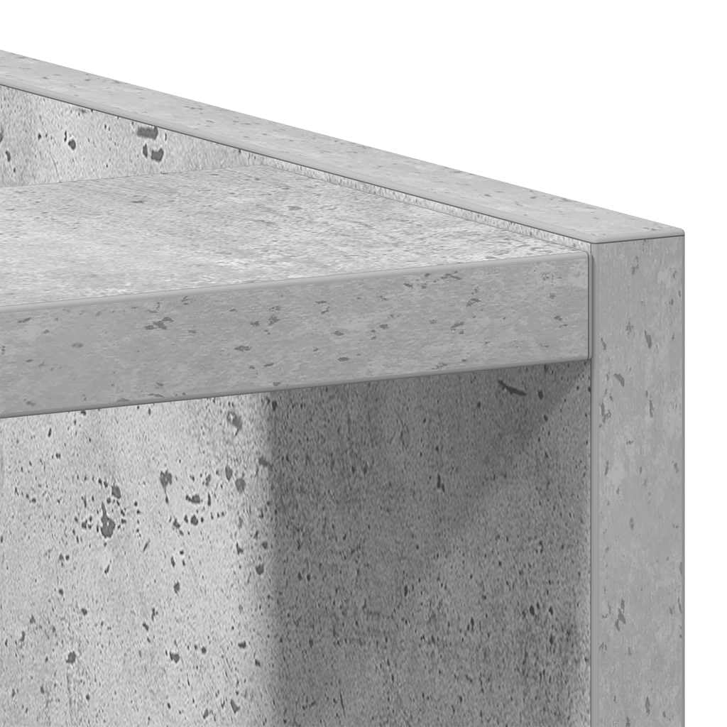 Riga Meuble bas Gris béton 20 x 44,5 x 81,5 cm Meuble de cuisine en bois d'ingénierie pour restaurant, hôtel, 1 armoire inférieure (4 étagères) 20 cm
