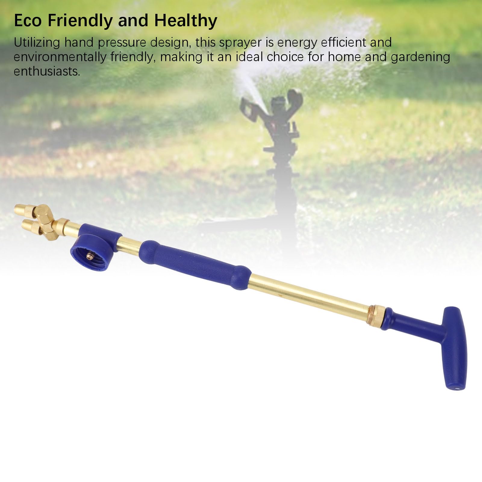 Hand Pressure Sprayer Copper Nozzle, Energy Efficient Garden Watering Wand 39-63 inch 2000 Holes for Home and Gardening Enthusiasts (Double Headed)