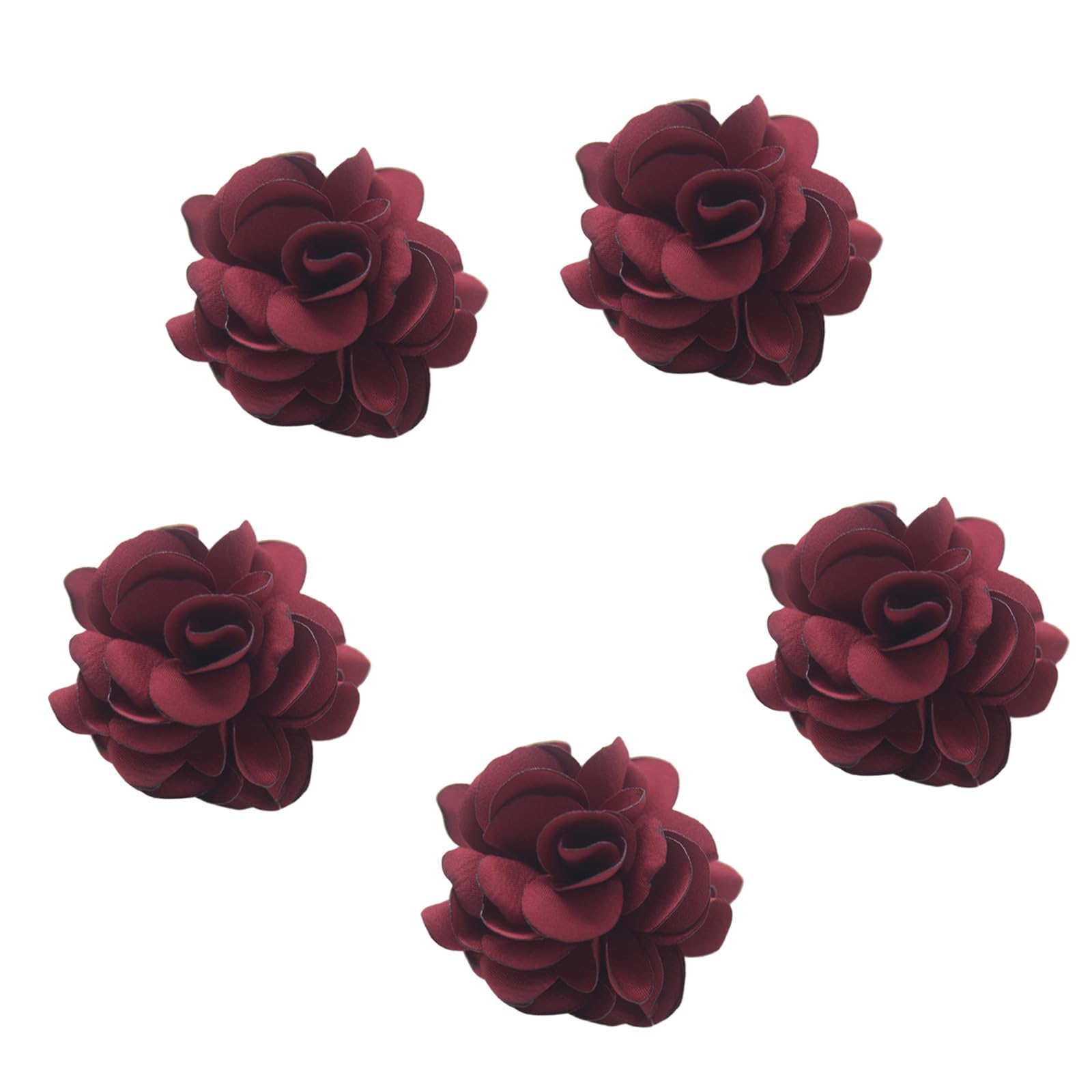 Nucelit 6 Pieces Fabric Flower Tissue Rings Serviettes Holder Tissue Buckle Flower Serviettes Rings Fabric Texture for Buckle