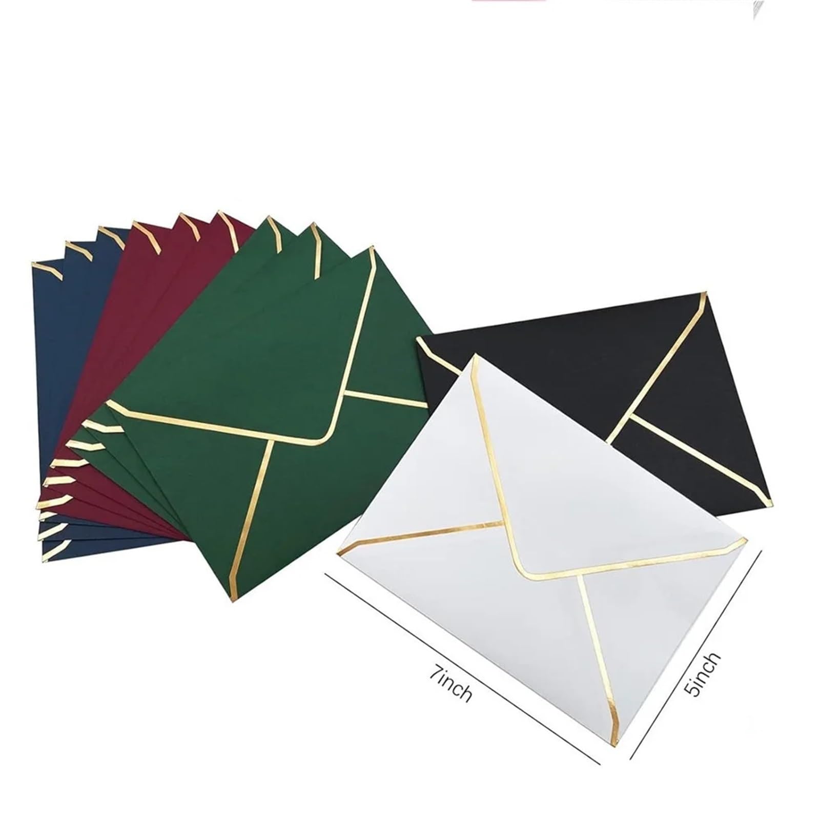 Geschenkkartenumschläge, 40 Stück, A7-Papierumschläge for Hochzeitseinladungen, Schreibwaren, Postkarten, Fotoverpackungen, Feiertage(A7 orange)