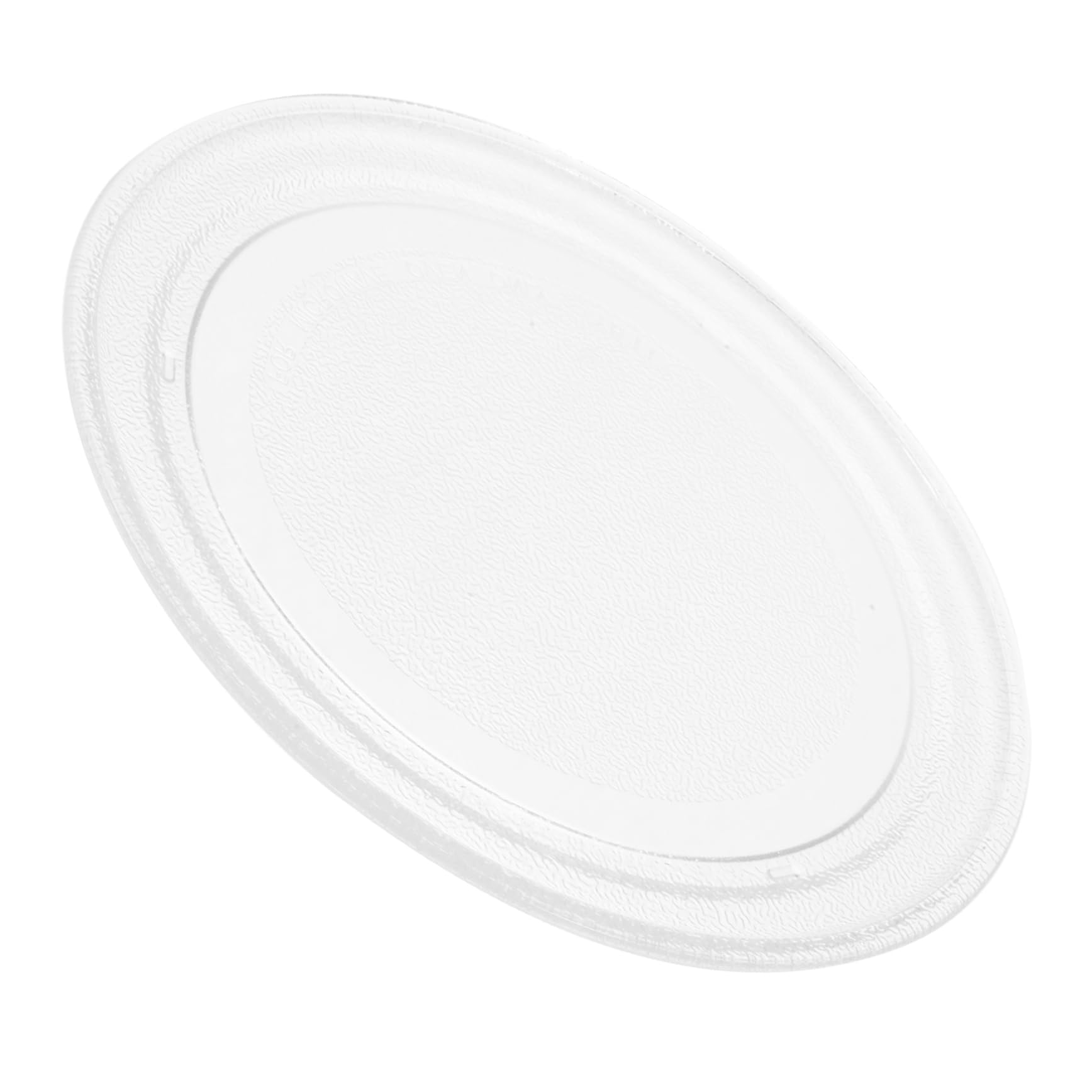 Plato Giratorio para Uso Prolongado Resistente y Fácil de Limpiar de Vidrio Blanco Diseño Delicado para Microondas en Cocina