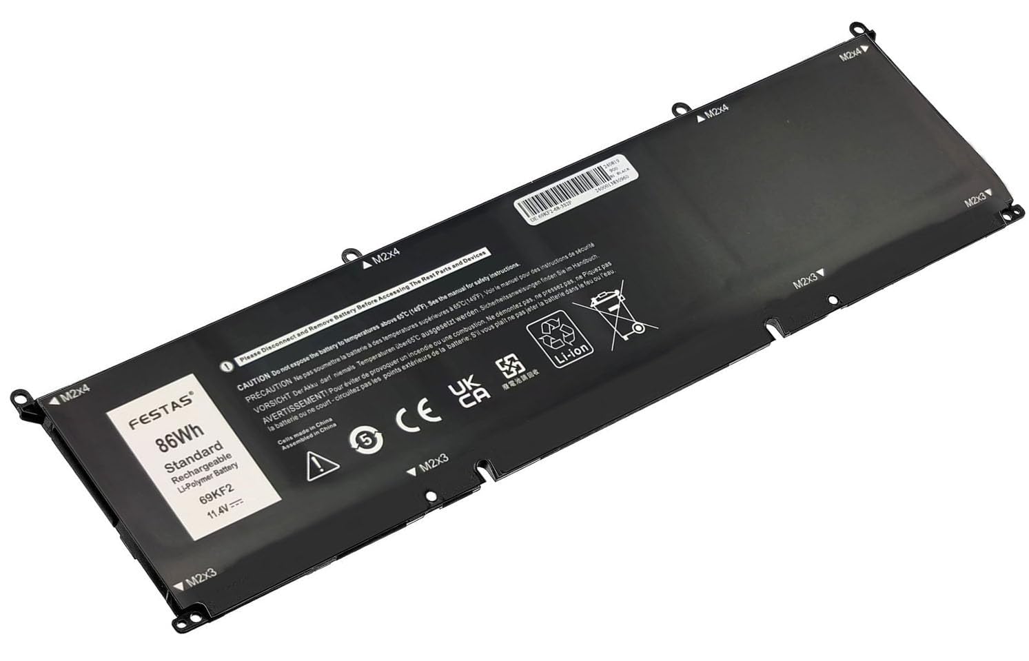 FESTAS 69KF2 Batterie Compatible avec Dell XPS 15 9500 Precision G15 5510