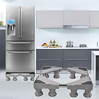 Vista 7 de LUCKUP Soporte para lavadora Base multifuncional para refrigerador con 12 pies ajustables fuertes, pedestal de lavandería para lavadora, secadora