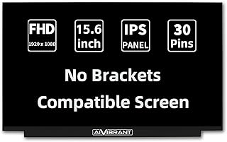 AIVIBRANT 15.6" Non-Touch Screen Replacement Full-HD 1920x1080 30-Pin 60Hz No Brackets Matte LCD LED Display with Tape(Compatible)