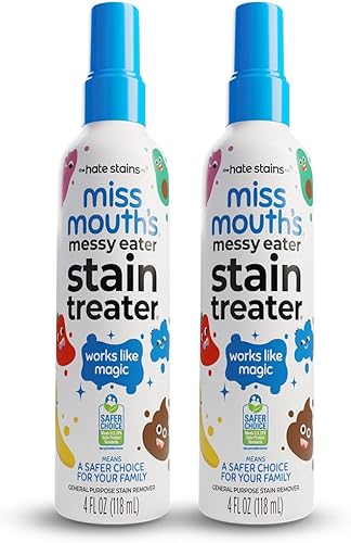 Miniatura 1 de HATE STAINS CO - Quitamanchas para ropa paquete de 2 unidades de artículos esenciales para recién nacidos y bebés Miss Mouths Messy Eater en aerosol