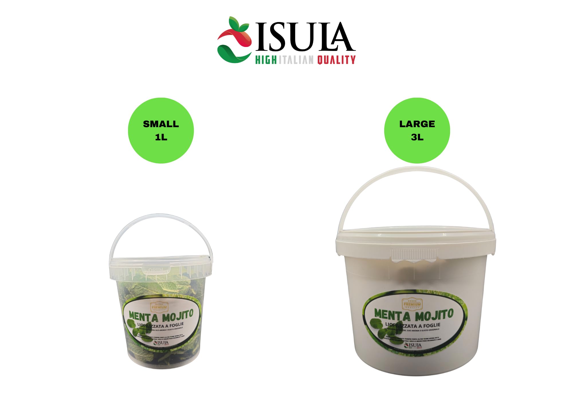 Menta Mojito liofilizzata a foglie intere-pronta all'uso per Cocktail, tisane e Piatti Innovativi-Preserva il 98% del gusto, colore e aroma della menta fresca- 100% MENTA HIERBABUENA-