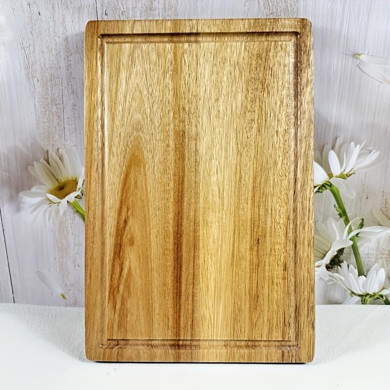 Versatile Wooden Chopping Board - Square Cutting Board & Pizza Tray for Kitchen, Perfect for Cooking, Entertaining & Food Prep - Durable & Stylish Kitchen Essential