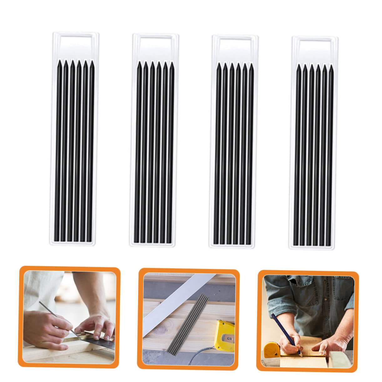Ricariche per Matite Meccaniche Nere da 3 Set di Ricambio per Matite da Carpentiere Facili da Usare per La Lavorazione del Legno Pezzi * 3