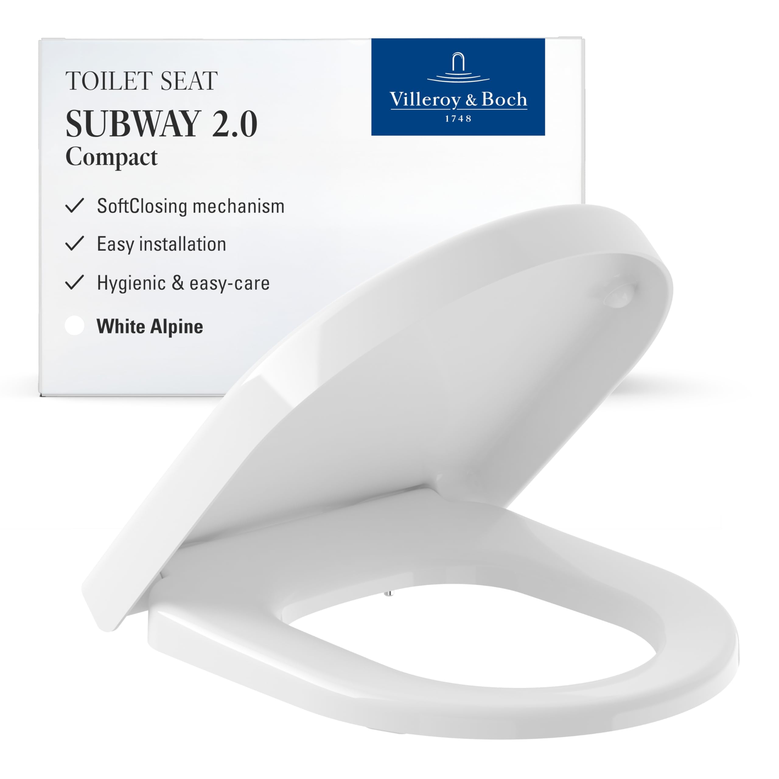 Villeroy & Boch Subway 2.0 WC seat Compact 9M69S1 with Quick Release and Softclose Function