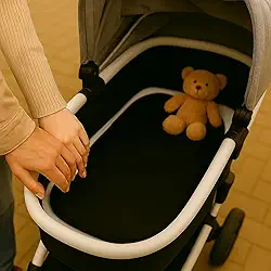 Colchonete Para Carrinho De Bebê Moises Universal Macio (Preto)