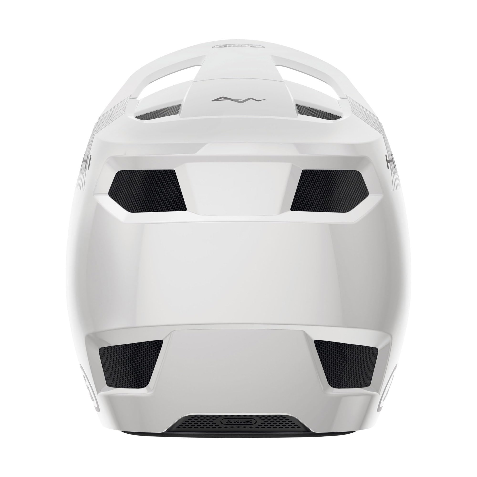 ABUS Kask Downhill HiDrop, Fullface, błyszczący biały, Rozmiar L | Kask rowerowy z certyfikatem ASTM i skorupą ABS do MTB, Downhill, Enduro i Bikepark