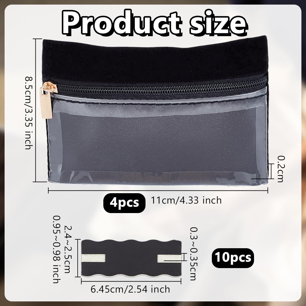 Organisateur De Colliers Anti-Nœuds - Lot De 10 Cartes + 4 Pochettes à Fermeture Éclair - Rangement Bijoux Voyage Maison - 5