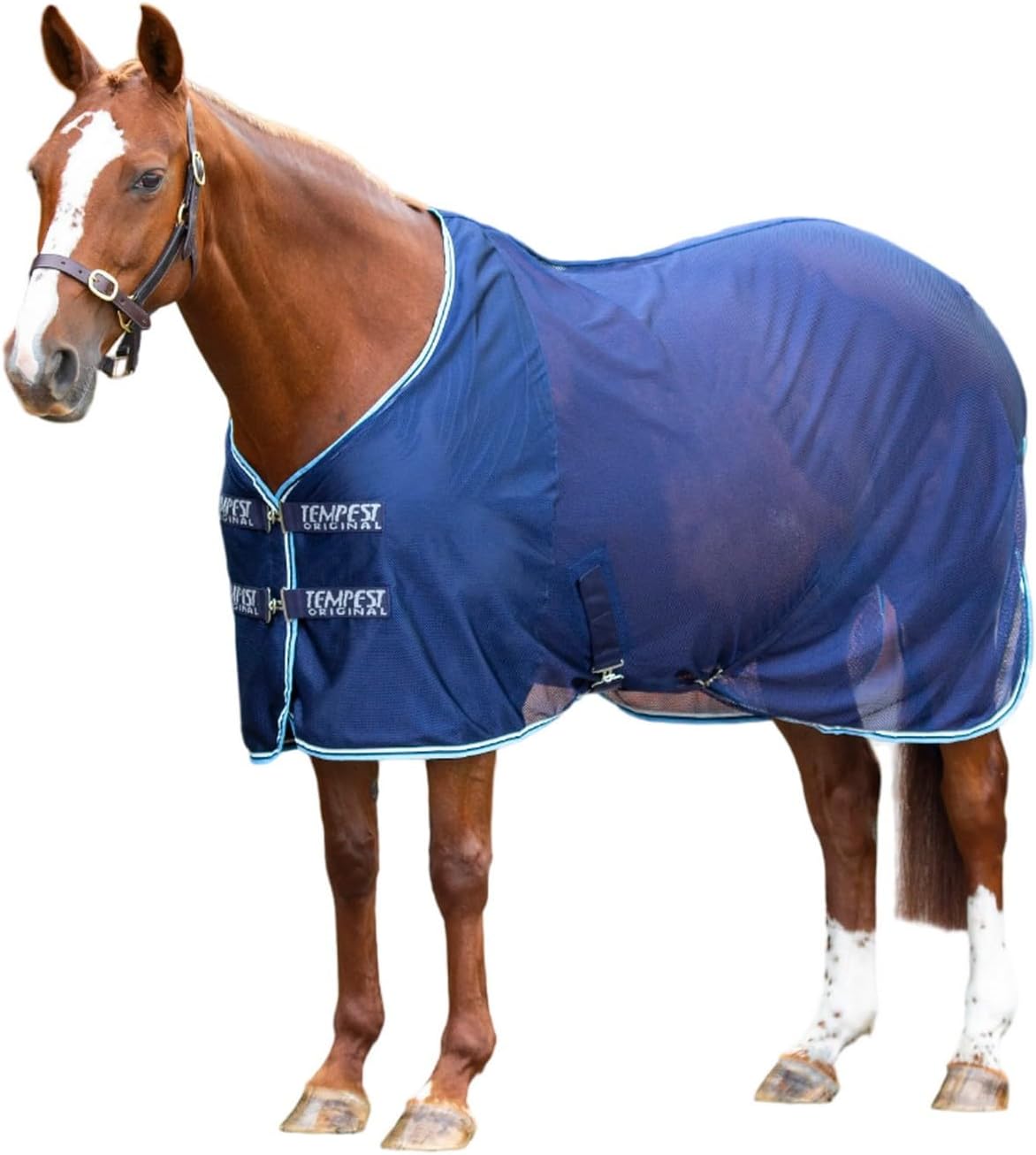 Shires Equestrian Tempest Original Mesh Cooler - Navy (63")