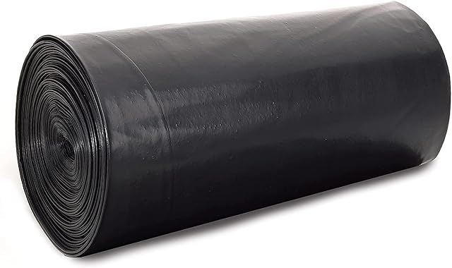 MERRIMEN 100 Black Heavy Duty Bin Bags | Leak Resistance Refuse Sacks | Plastic Waste Dustbin Bags Roll 100L | Bin Liners Made from 100% Recycled Material Ideal for Kitchen, Home, Office, DIY & Garden