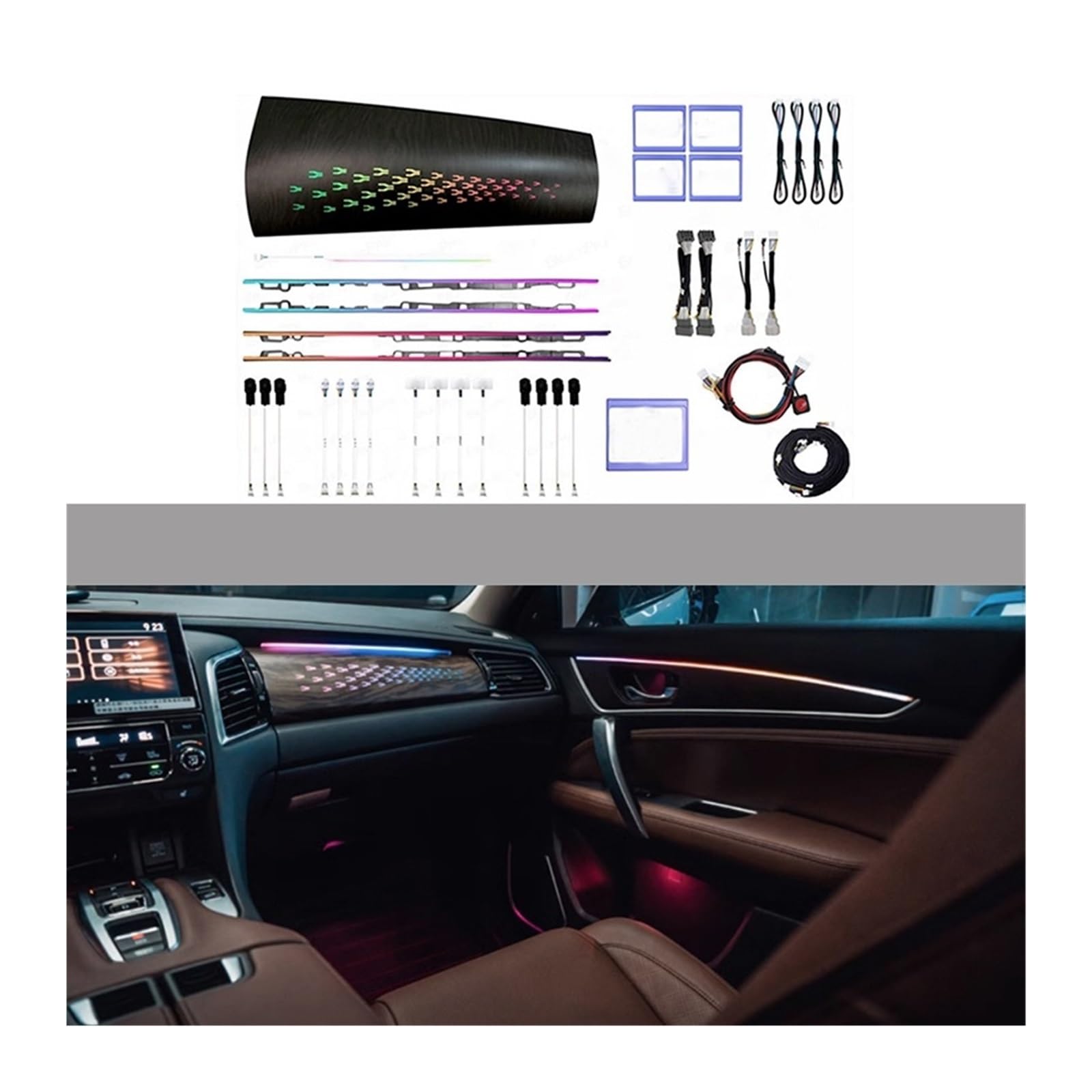 21 Lights 64 Colors Atmosphere Lights Hongyan Dynamic Model Ambient Light Compatible with Avancier URV 2017 2018 2019-2022