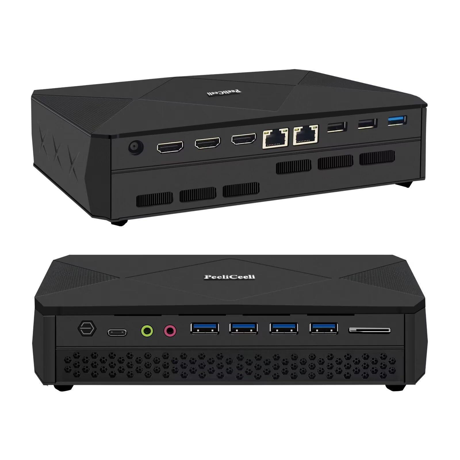 Mini PC Gaming Core i9 11900H 8C/16T RTX 3060 12GB Graphics Computer, DDR5 32GB RAM 512GB NVME SSD Windows 11 Pro Micro Desktop Computer, WiFi6 BT5.2, Dual Fan 4 Display