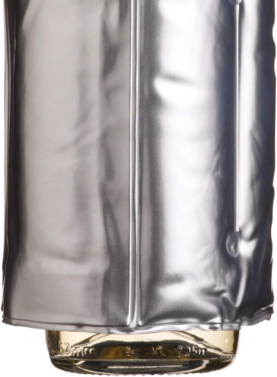 BAR CRAFT Barcraft Insulated Single Bottle Wine Cooler Cuff - Silver Finish
