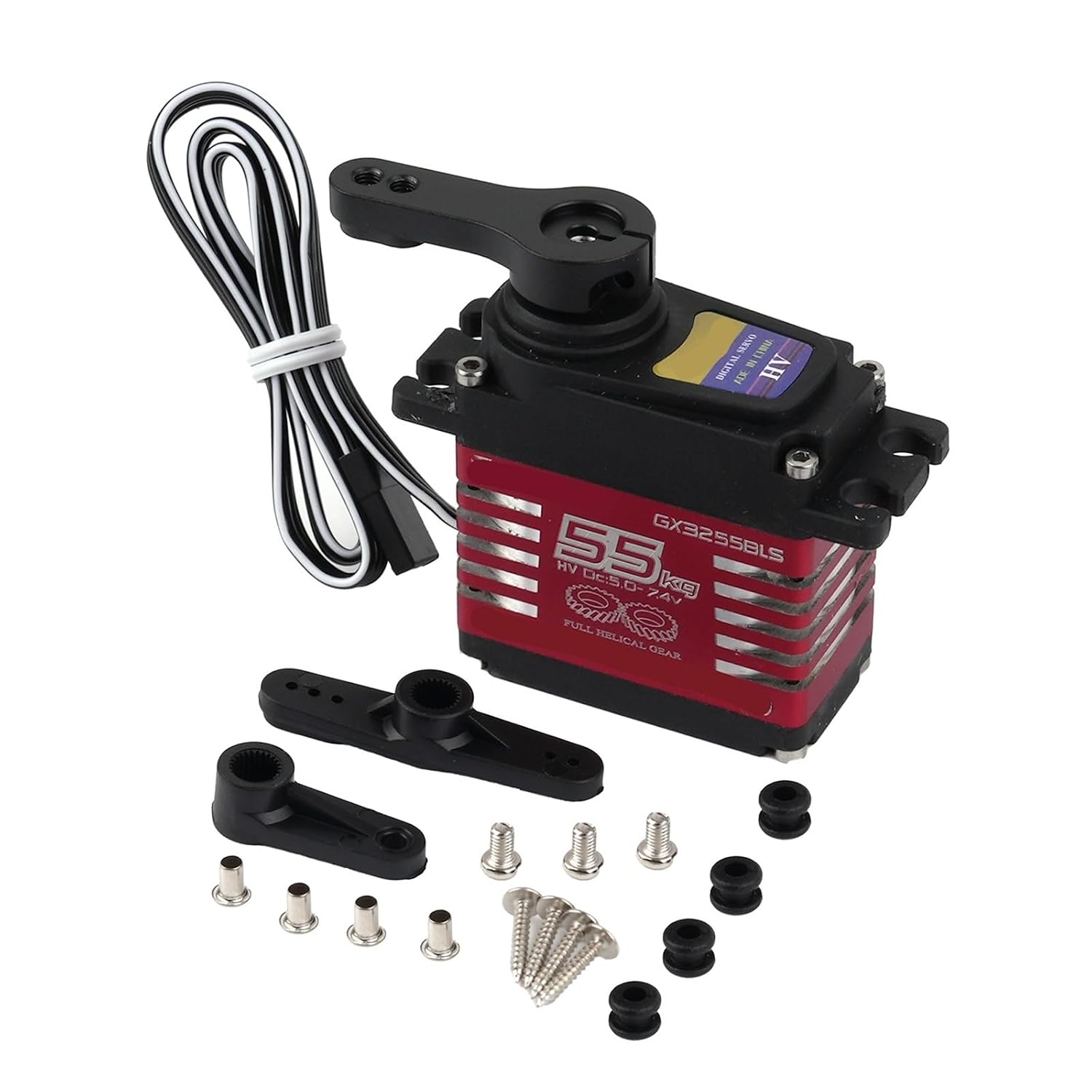 55kg high Torque servo Motor GX3255BLS Digital Control 180/270/360 Degrees(357 Degree)
