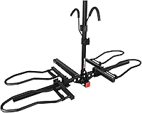 FORWODE 200lb 2-Bike Hitch Rack: Tilting, Wobble-Free Mount for 5" Fat Tire E-Bikes on 2" Receivers with Coded Lock