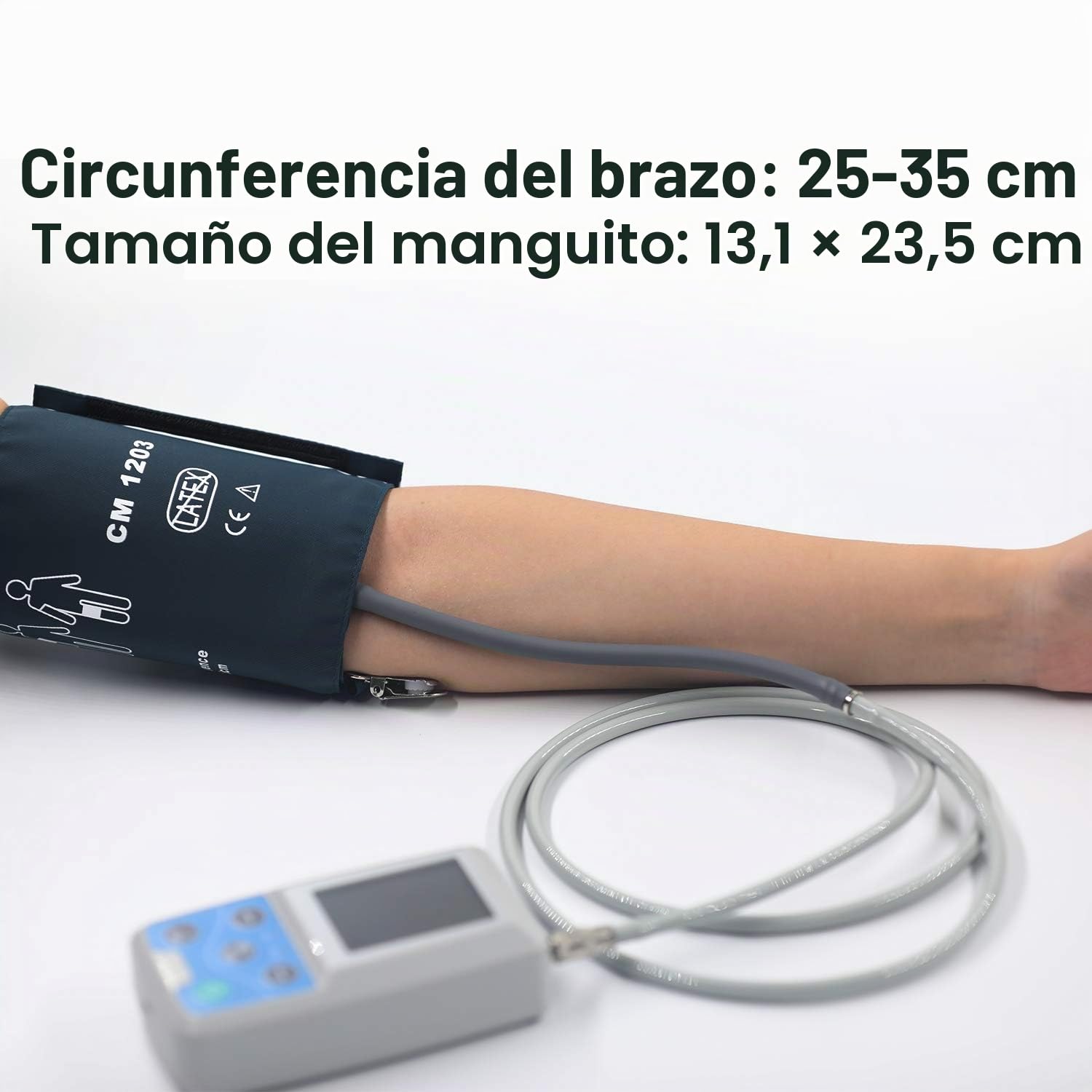 CONTEC ABPM50 - Monitor de presión arterial ambulatorio portátil de 24 horas con software de PC para monitoreo continuo, puerto USB NIBP con tres puños