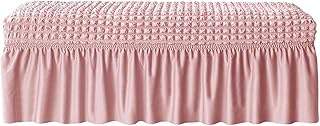 ï¼«ï¼¬ï¼«ï¼£ï¼­ï¼³ Washable Removable Piano Seat Cover,Piano Cover,Piano Bench Cushion Cover,Keyboard Bench Cover Piano Stool Slipcover Rectangle Stool Covers, Pink