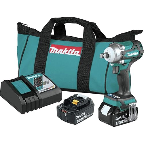 Makita XWT14T 18V LXT® Lithium-Ion Brushless Cordless 4-Speed 1/2" Sq. Drive Impact Wrench Kit w/Friction Ring Anvil (5.0Ah)